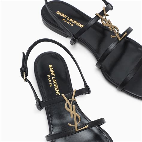 ysl cassandra open sandals|saint laurent cassandra flat sandals.